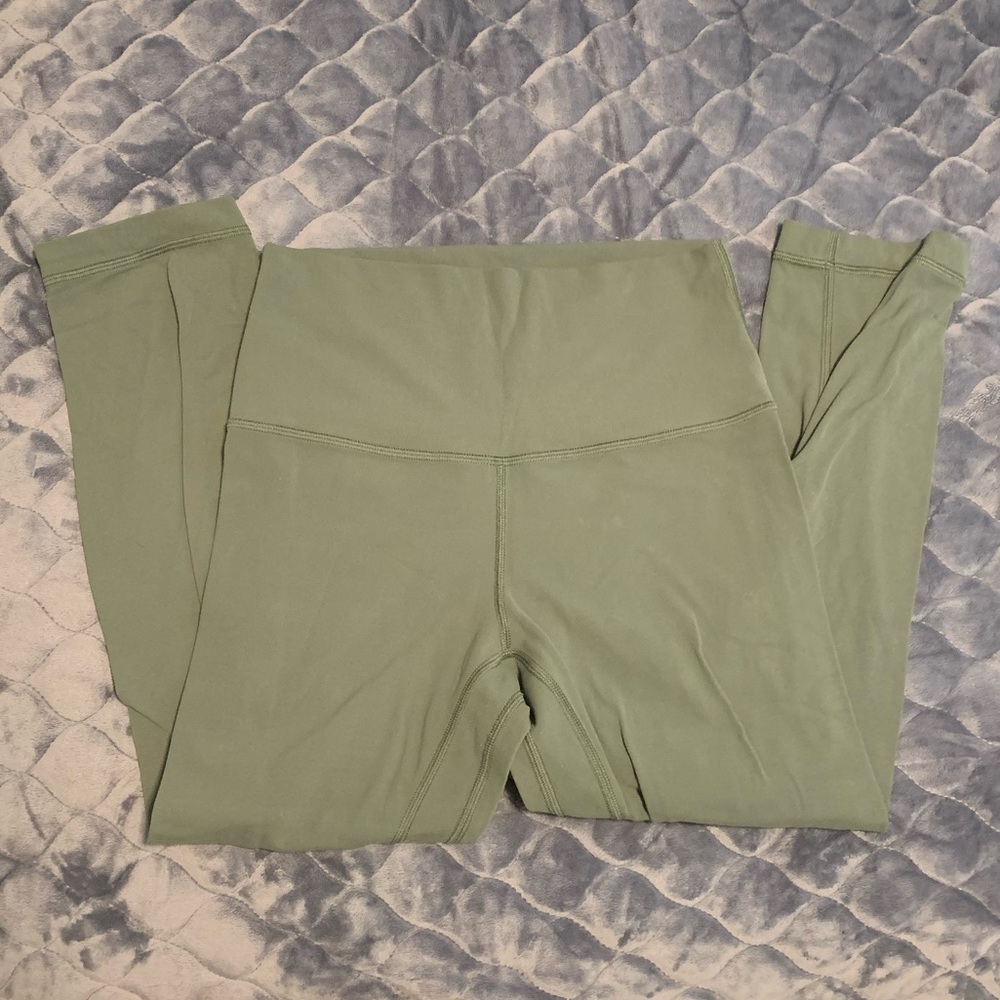 Lululemon Align High Rise Crop Legging Size 6 Army Green